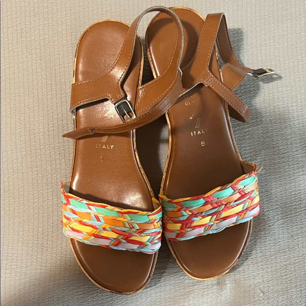 Colorful Braided Leather Sandals